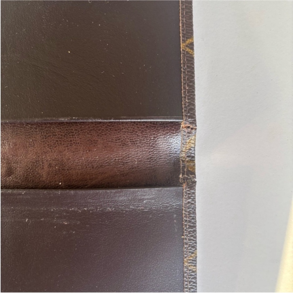 Louis Vuitton Trifold Wallet Vintage 1970s Monogram French Company Checkbook - Picture 13 of 15